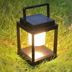 Solar Camping Lantern with USB Charging Portable Outdoor Light (Warm Black)