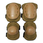 4 Pcs Tactical Sports Knee Elbow Protective Pads BLACK