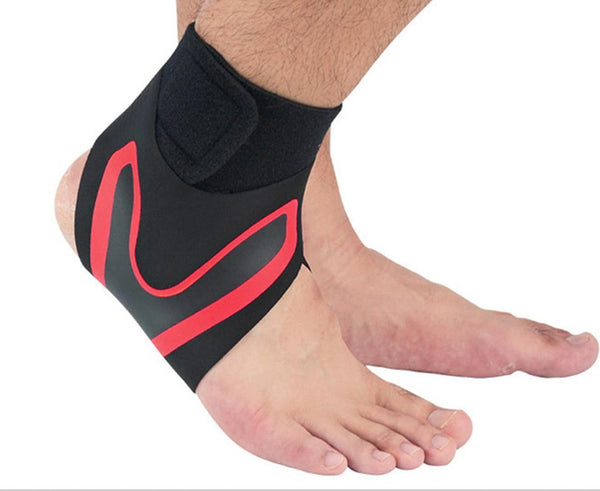 A Pair of Sports Ankle Sleeve Compression Anti-sprain Protection Socks Outdoor Sports Climbing Equipment-Red S