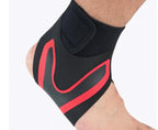 A Pair of Sports Ankle Sleeve Compression Anti-sprain Protection Socks Outdoor Sports Climbing Equipment-Red L