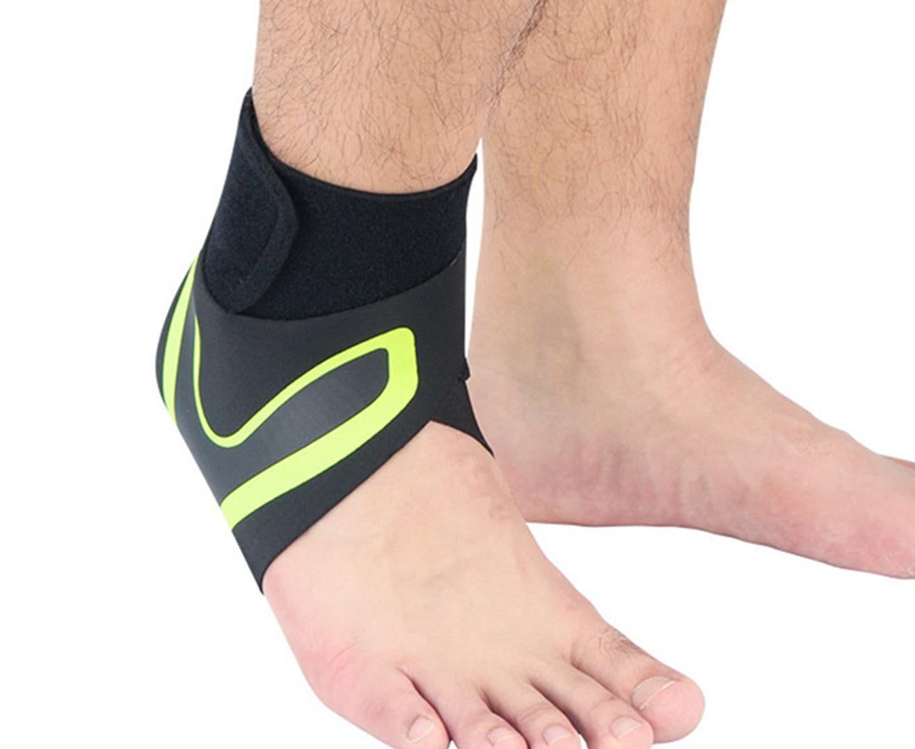 A Pair of Sports Ankle Sleeve Compression Anti-sprain Protection Socks Outdoor Sports Climbing Equipment-Green L