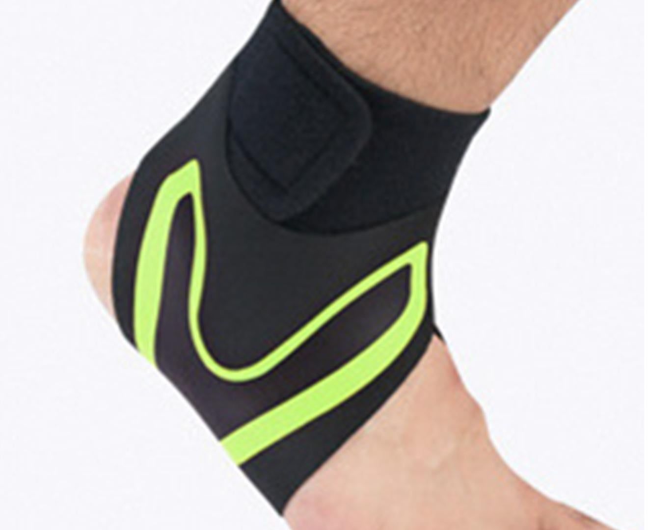 A Pair of Sports Ankle Sleeve Compression Anti-sprain Protection Socks Outdoor Sports Climbing Equipment-Green XL