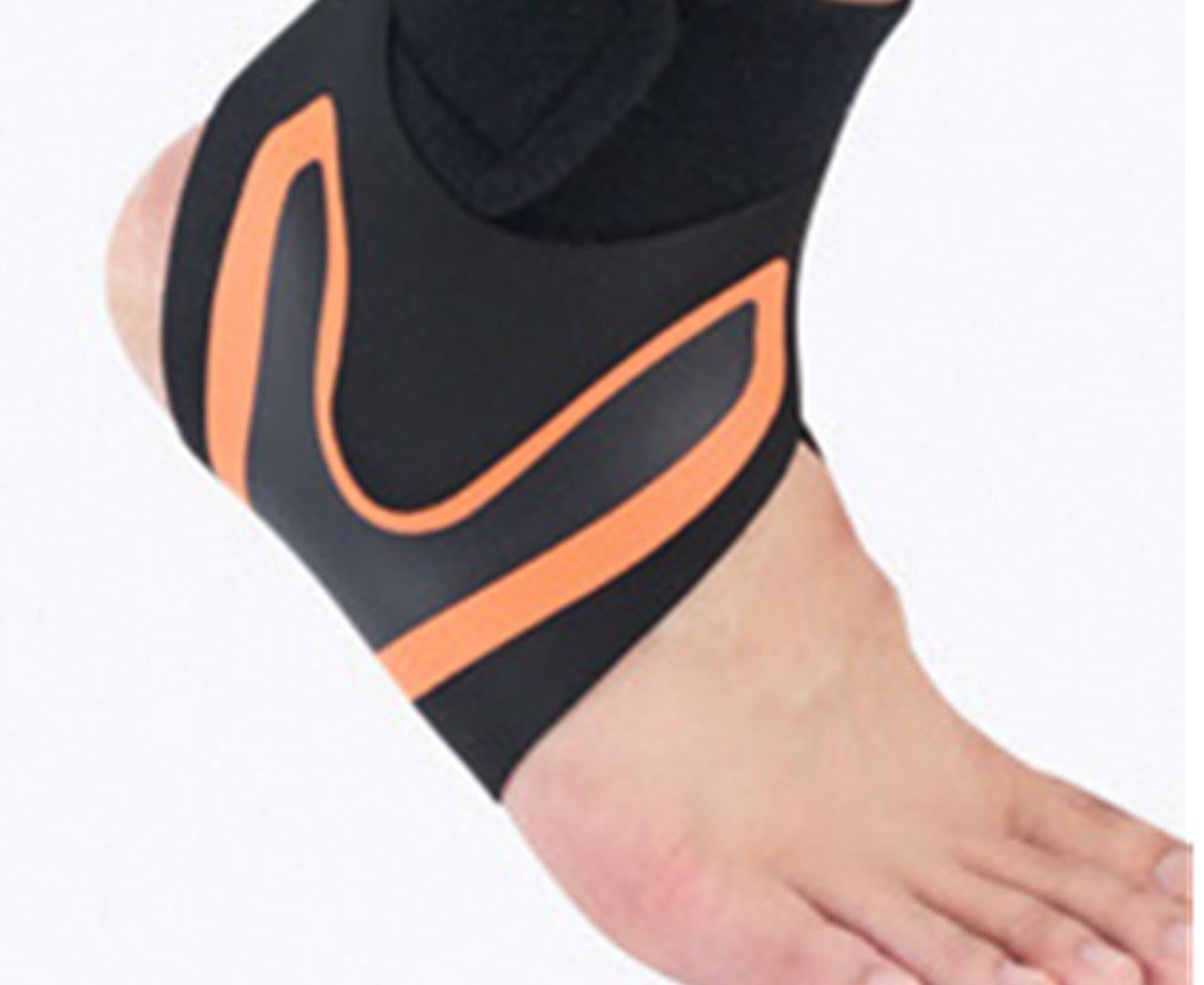 A Pair of Sports Ankle Sleeve Compression Anti-sprain Protection Socks Outdoor Sports Climbing Equipment-Orange S