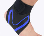 A Pair of Sports Ankle Sleeve Compression Anti-sprain Protection Socks Outdoor Sports Climbing Equipment-Blue XL