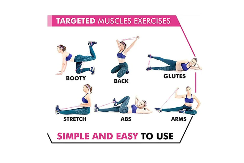 Booty Belt Resistance Workout Band For Women - Build,Tone,Sculpt The Glute Muscles Blue