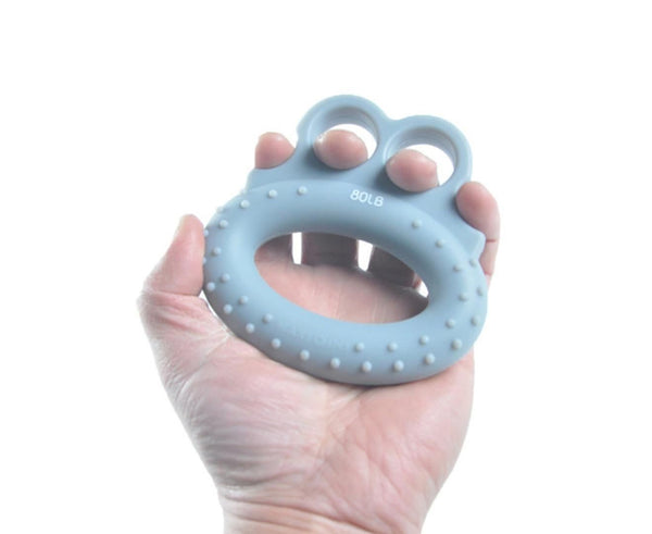 Strength Trainer Frog Points Finger Grip Ring Hand Grip Finger Strengtheners Grey 80Lb
