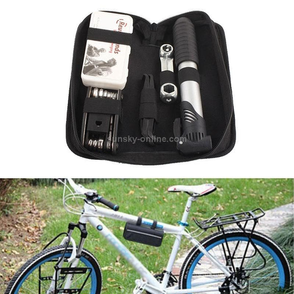 Bicycle Tire Repair Tool Kit with Mini Air Pump