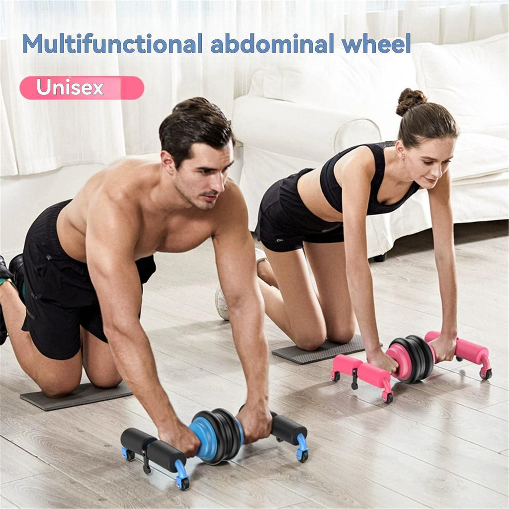 Ab Wheel Detachable Ab Wheel Sit-Up Assistor Multi-Functional Home Fitness Equipment Suitable Blue