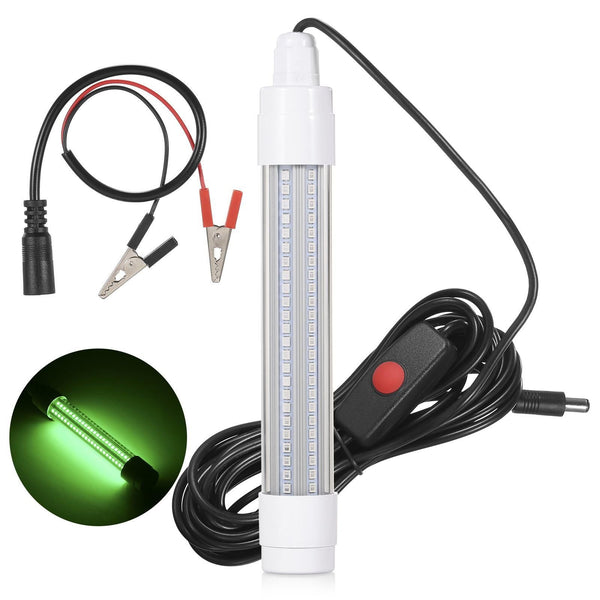 144 LED Submersible Fishing Light Underwater Fish Finder Lamp 16W 1600 Lumens IP68 (Green)