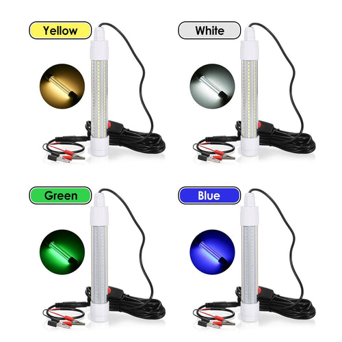 144 LED Submersible Fishing Light Underwater Fish Finder Lamp 16W 1600 Lumens IP68 (Green)