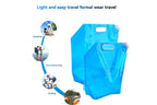Collapsible Water Container 10L Reusable Camping Water Bag Blue 4 Pack