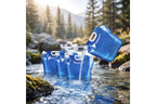 Collapsible Water Container 10L Reusable Camping Water Bag Blue 4 Pack