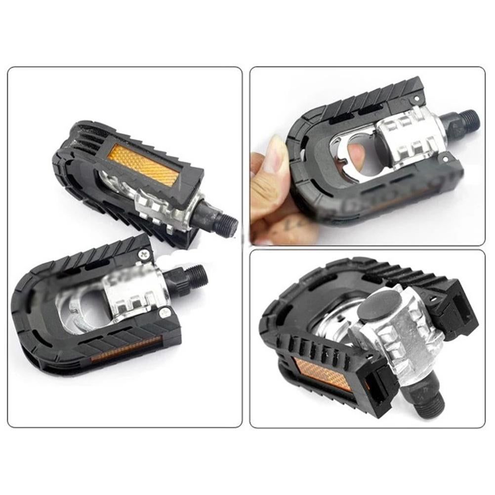 2Pcs Aluminum Alloy Pedal Universal Mountain Bike Pedal Collapsible Platform Flat Pedal for BMX MTB Bike