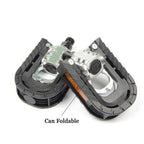 2Pcs Aluminum Alloy Pedal Universal Mountain Bike Pedal Collapsible Platform Flat Pedal for BMX MTB Bike