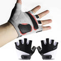 1 Pair Cycling Half Finger Bike Gloves With Anti Slip Pad For Unisex - Black L