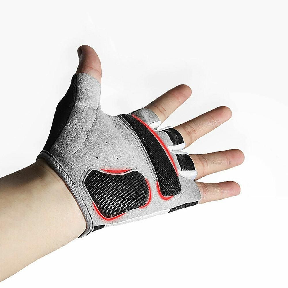 1 Pair Cycling Half Finger Bike Gloves With Anti Slip Pad For Unisex - Black L