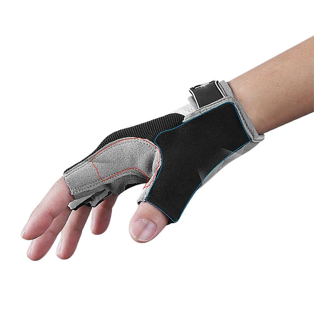 1 Pair Cycling Half Finger Bike Gloves With Anti Slip Pad For Unisex - Black L