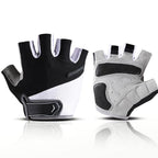 1 Pair Cycling Half Finger Bike Gloves With Anti Slip Pad For Unisex - Black L