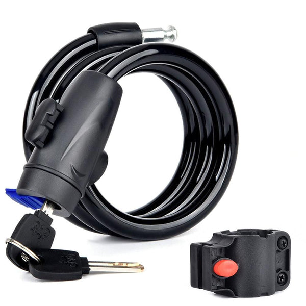Anti-theft Security Bike Cable Lock with Bracket And 2pcs Keys