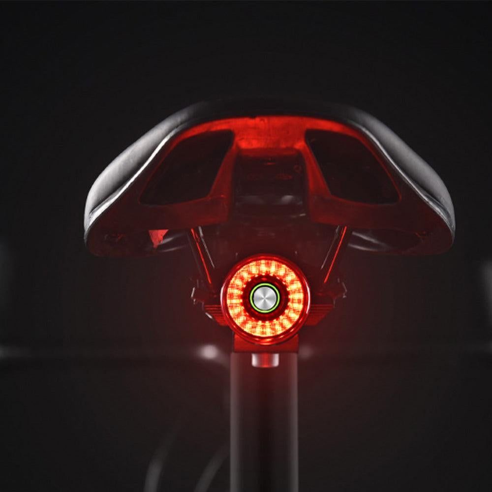 Bike Smart Taillight Auto Brake Sensing Rear Light Warning Saddle Light