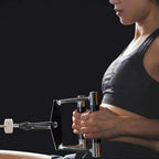 V-Grip Lat Pulldown Bar with Non-Slip Rubber Handle Cable Machine Attachment - Black