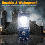 2 Pack Foldable Camping Lights, Solar USB Rechargeable Waterproof Portable Emergency Lights Black