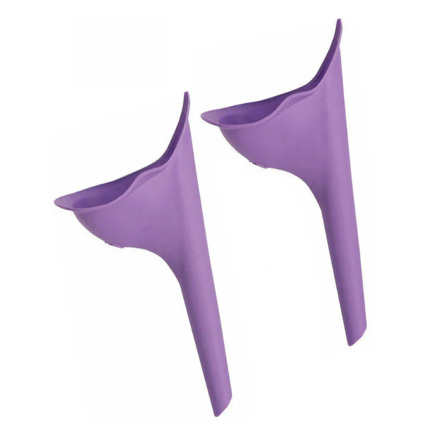 2Pcs Portable Female Woman Ladies She Urinal Urine Wee Funnel