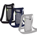 3Pcs Adjustable Strap Mesh Water Bottle Holder Outdoor Hiking Camping Carry Pouch Black Blue Grey