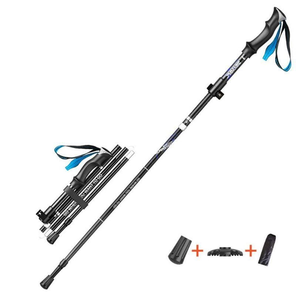 Adjustable Collapsible Aluminum Hiking Poles with Quick Lock System