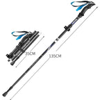 Aluminum Adjustable Collapsible Hiking Poles-Walking Sticks with Quick Lock System