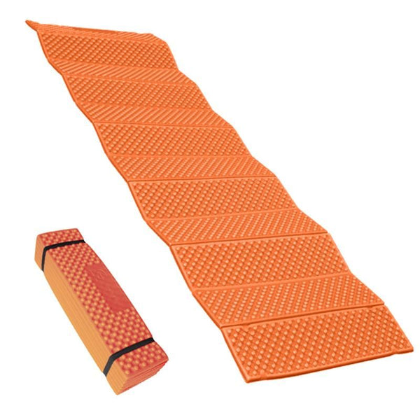 Foldable moisture-proof nap mat outdoor thickened moisture-proof mat Sleeping cushion: Orange