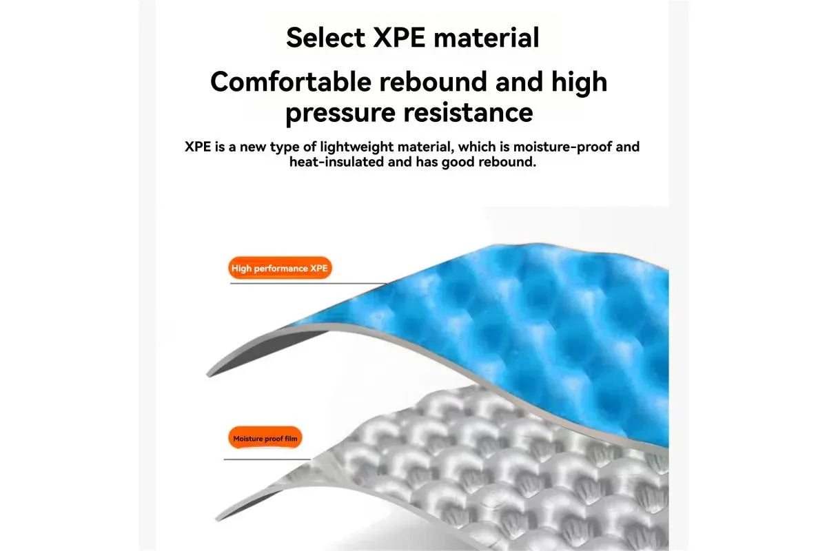 Folding XPE Moisture Proof Mat Aluminium Foil Floor Pad for Outdoor Camping Travel, Orange
