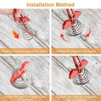 Gold Fishbone Tent Pegs with Carabiner & Rope Tensioner, Outdoor Camping Anchors 12PCS