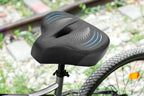 Noseless Bike Seat Cushion for Men & Women Comfortable Saddle for Peloton Bikes Exercise Bikes Electric Bikes Cruiser Bikes - Balck&Blue