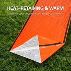 Outdoor Waterproof Emergency Survival Tent Shelter with Sleeping Bag for Camping Hiking Adventure