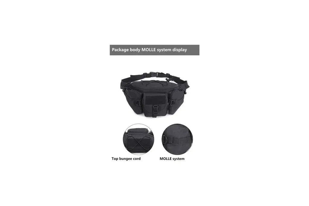 Outdoor Sports Multi-Functional Fanny Pack, Solid Color Camouflage, Anti-Splashing