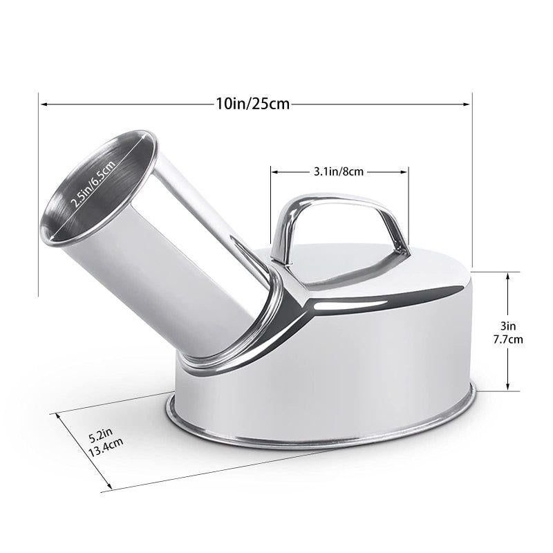 Spillproof Stainless Steel Portable Urinal Ergonomic Handle Camping Travel Elder Home Hospital Use
