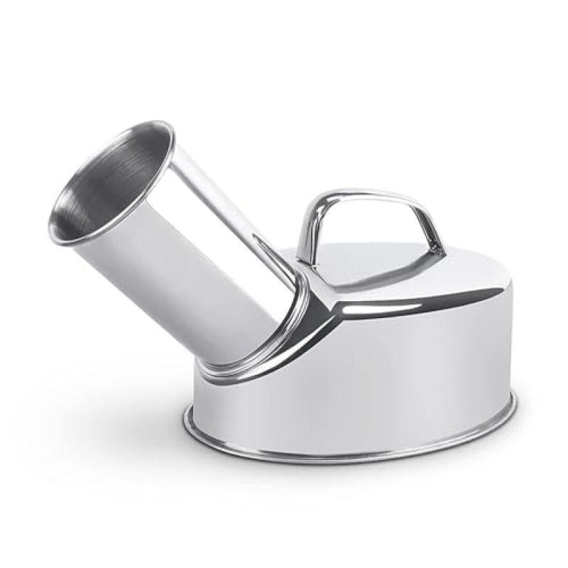 Spillproof Stainless Steel Portable Urinal Ergonomic Handle Camping Travel Elder Home Hospital Use