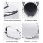 Spillproof Stainless Steel Portable Urinal Ergonomic Handle Camping Travel Elder Home Hospital Use