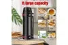Stainless Steel Water Bottle 1L 34oz Vacuum Insulated Leak Proof Travel Mug Black