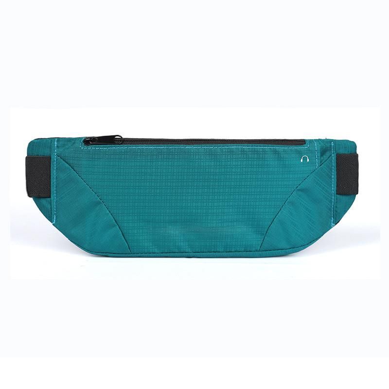 Waterproof Light Slim Running Belt, Sport Waist Pouch with Zip (Black)