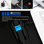 Bike Light Set Speedometer LED Bike Lights Horn LCD USB Bike Tail Light Black