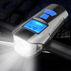 Bike Light Set Speedometer LED Bike Lights Horn LCD USB Bike Tail Light Black