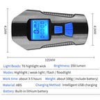 Bike Light Set Speedometer LED Bike Lights Horn LCD USB Bike Tail Light Blue