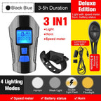 Bike Light Set Speedometer LED Bike Lights Horn LCD USB Bike Tail Light Blue