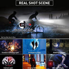 Bike Light Set Speedometer LED Bike Lights Horn LCD USB Bike Tail Light Blue