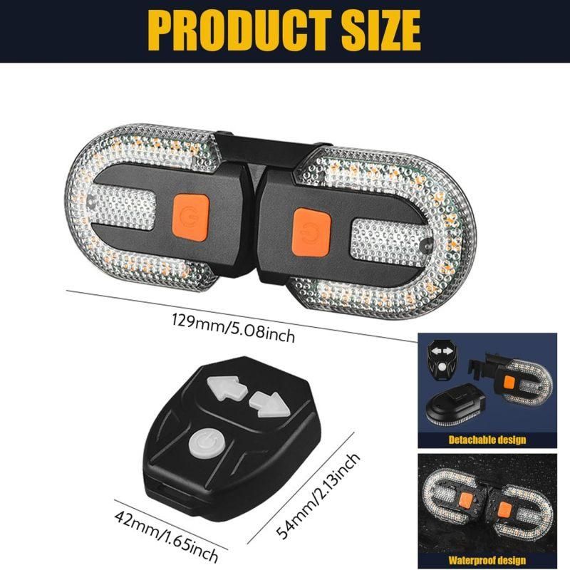 Bike Turn Signals Waterproof Remote Control 5 Mod Tail Light with Right & Left Light