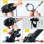 Bicycle Horn, 4-Sound Electronic Bike Horn with Tail Light Pol Siren Flasight