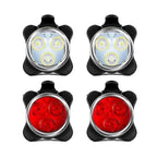 USB Rechargeabl Light Set,Super Bright Front Headlight and Rear LED Bicycle Light