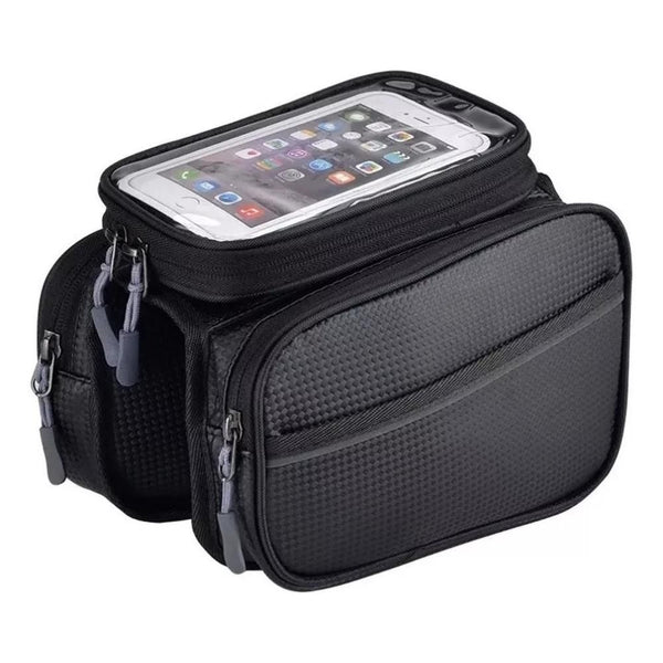 Waterproof Bicycle Bag with 2 Compartments - Black